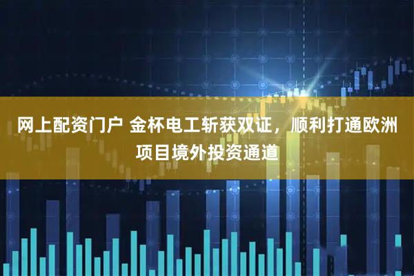 网上配资门户 金杯电工斩获双证，顺利打通欧洲项目境外投资通道