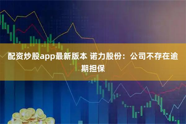 配资炒股app最新版本 诺力股份：公司不存在逾期担保